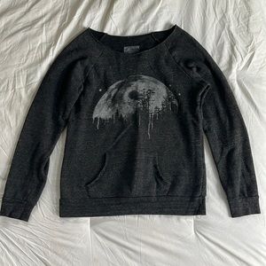 Dark Grey, Boat Neck Sweatshirt